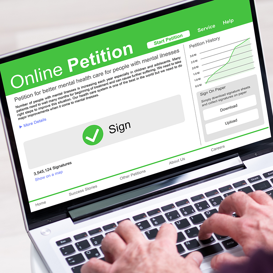 sign online government petition