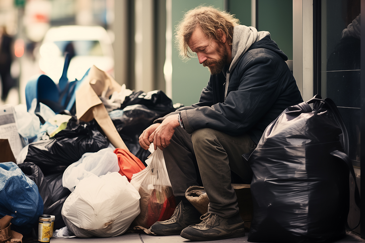 poor living in the streets